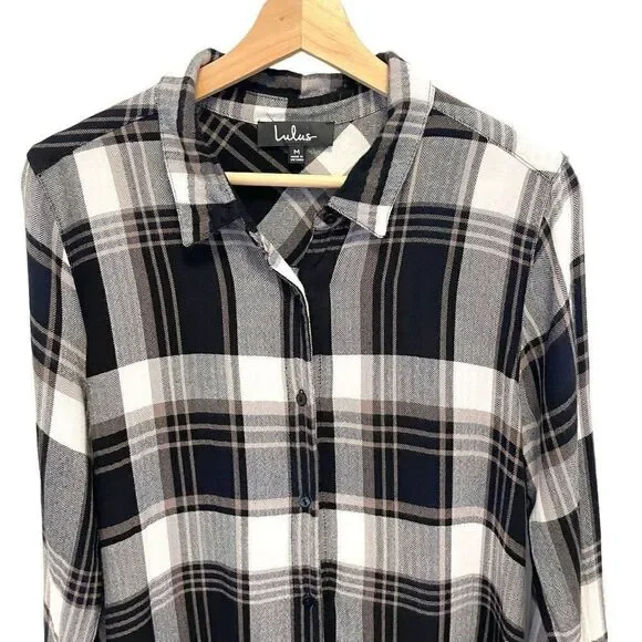 Lulus Plaid Top - Picture 2 of 6